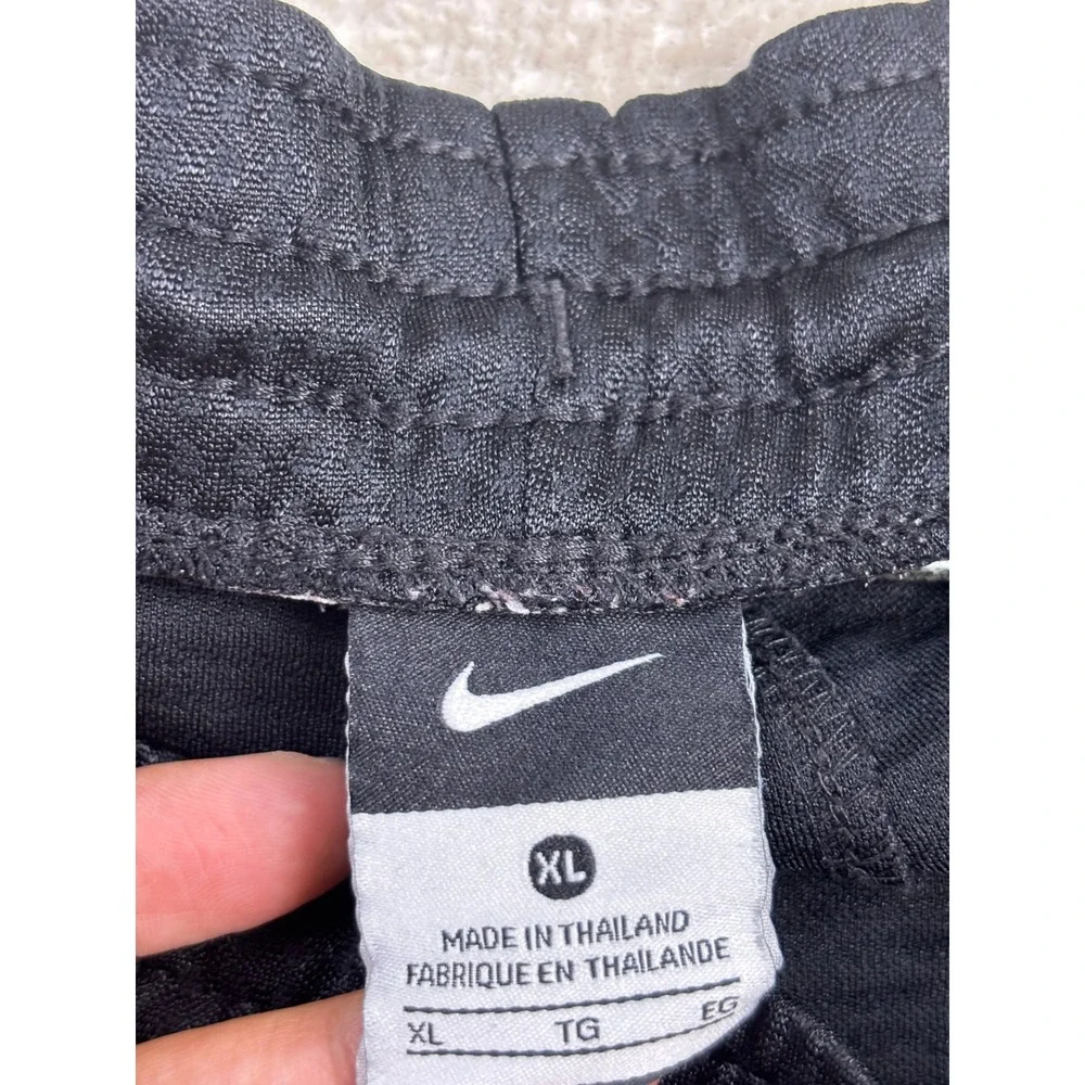 Nike Mens XL Black Mesh Athletic Basketball Shorts Side Stripe Drawstring